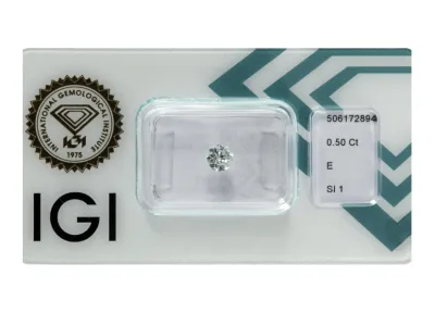 0.41 Carat VVS1 H Natural Round Diamond