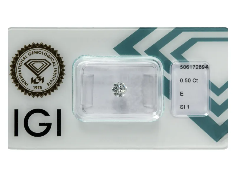 0.5 Carat SI1 E Natural Round Diamond: 0.5 Carat SI1 E Natural Round Diamond