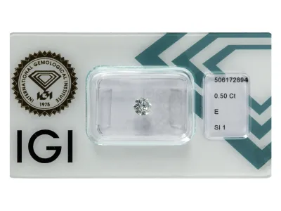 0.5 Carat SI1 E Natural Round Diamond