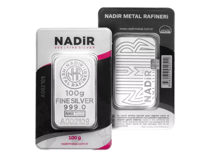 Nadir Silver Bar 100 g.: 100 g. Investment silver bar Nadir