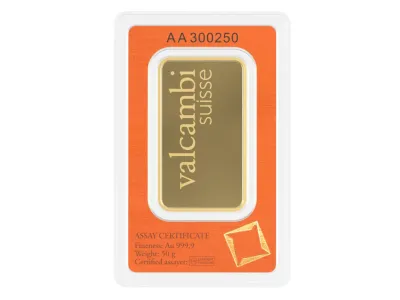Valcambi Gold Bar 50 g.