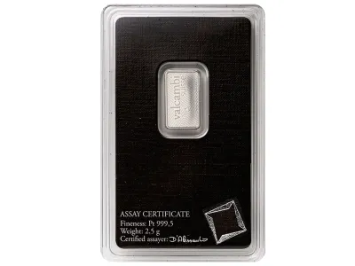 2.5 g Platinum Bar Valcambi